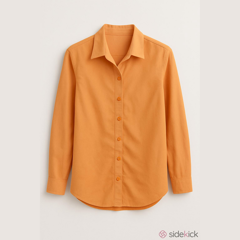 Chico's No Iron Cotton Peach Button-Up Long Sleeve Blouse Chico's Size 1